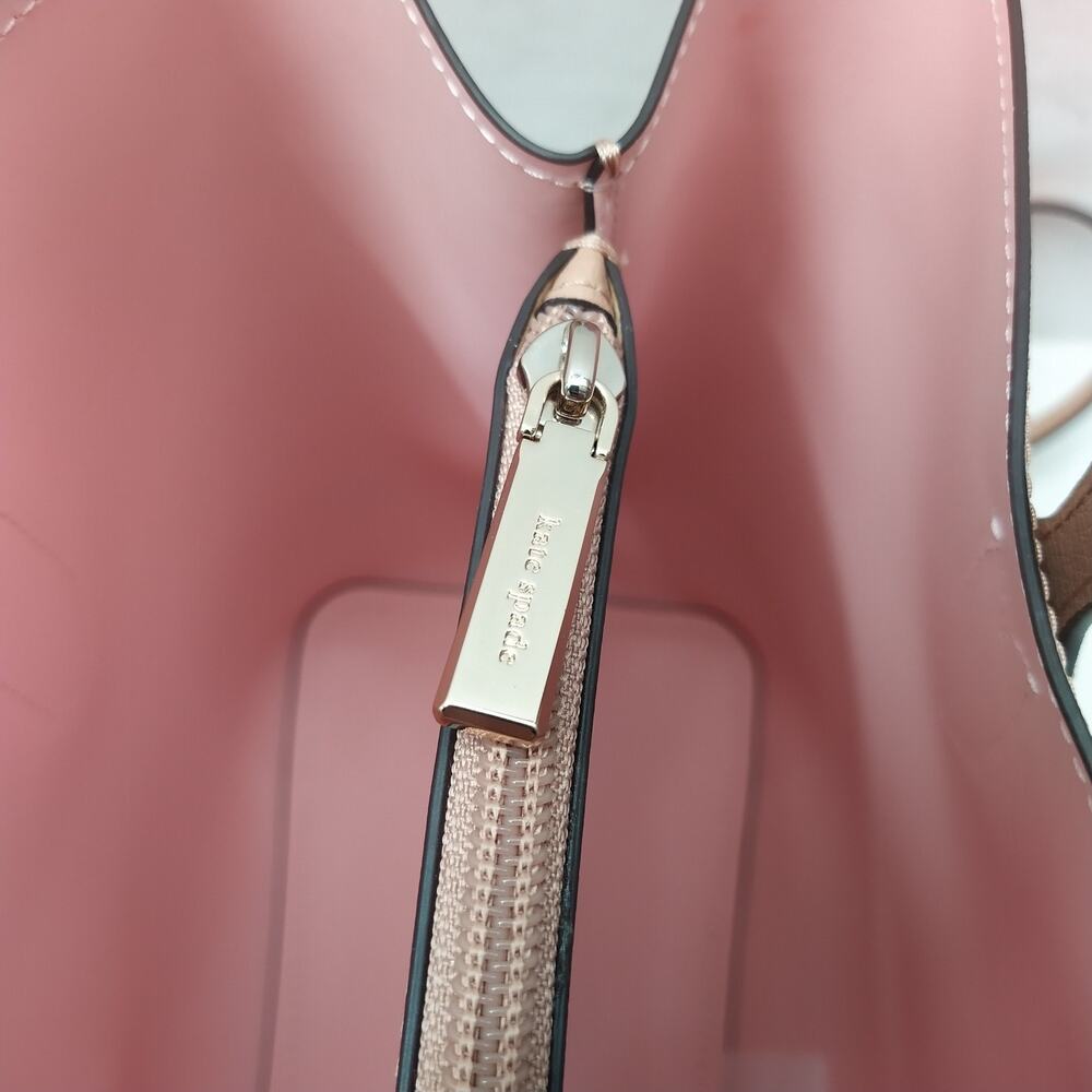Kate Spade New York Beige Leather Double Handles Tote Bag - NWT $359 - Picture 12 of 16
